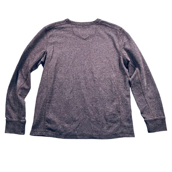 Eddie Bauer Thermal Long Sleeve Shirt Purple Plum Waffle Knit Warm Men's Large - Picture 2 of 7